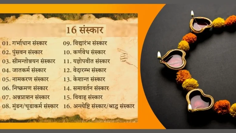 Sanatan Dharma Ke 16 Sanskar List